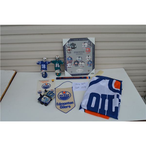 Oiler collectibles / Burger King NFL jersey window clings / toy zambonis