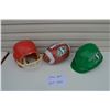 Image 1 : Saskatchewan Roughrider coin bank / Saskatchewan Roughrider helmet / Vintage high school football he