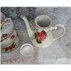 Image 3 : Ironstone Teapot and Matching Cups and Saucers