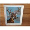 Image 1 : Vintage Framed Petit Point Stag