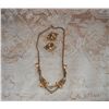 Image 1 : Vintage Rhinestone Necklace with Matching Clip -on Earrings