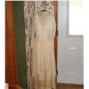 Image 1 : C 1920's Wedding Dress with Veil and Slip