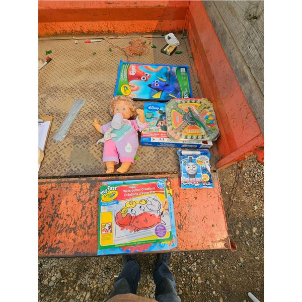 Games/Coloring Books/Doll w/ Bottle