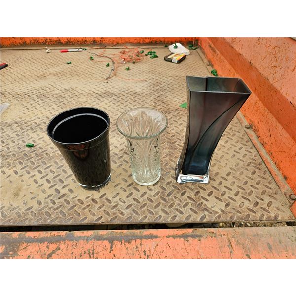 Blue Vase/Black Vase/Clear Vase