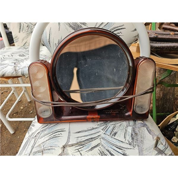 Vintage Magnifiying Mirror w/ Light