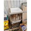 Image 1 : 2 - Cedar Planter Boxes w/ Plastic Pots Inside