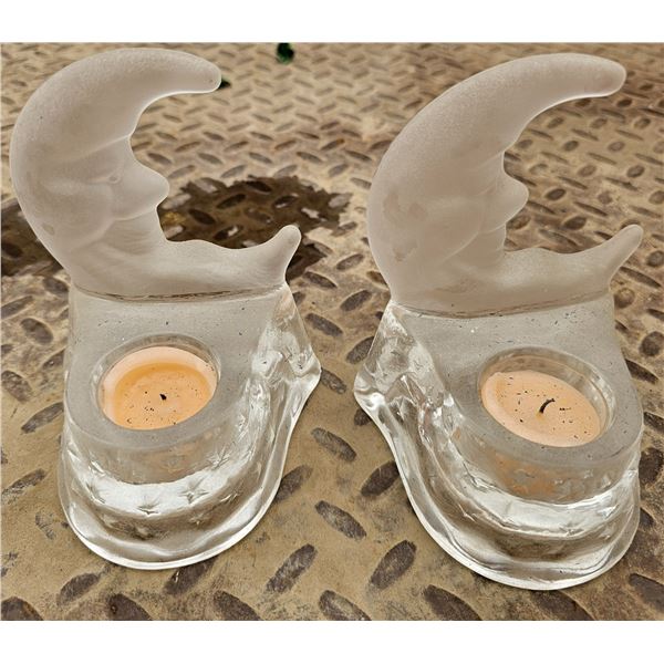 Partylite Moon Candle Holders