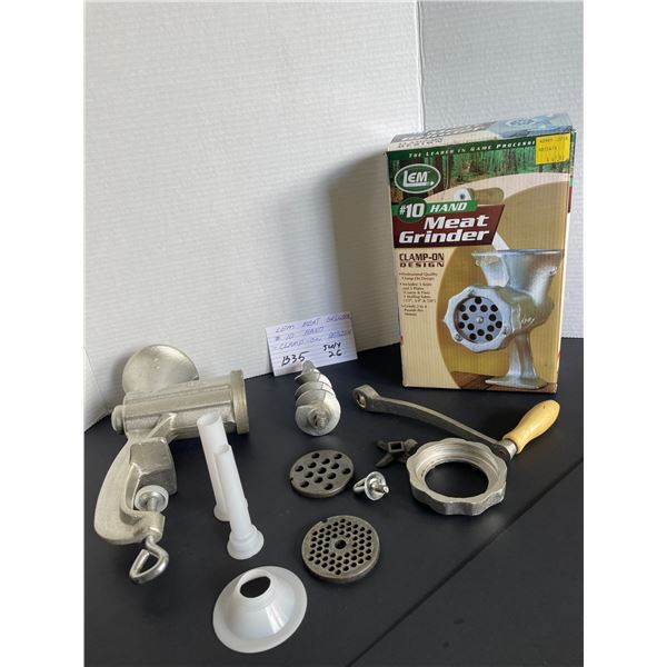 LEM Meat grinder - #10 HAND - clamp-on design
