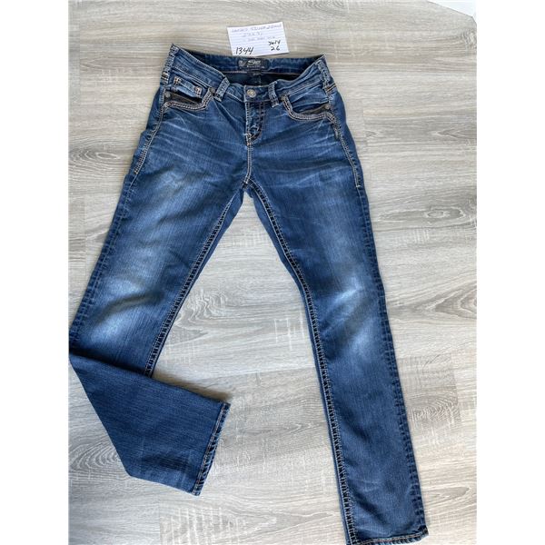 Ladies Silver jeans - 27 x 31, Suki High Slim