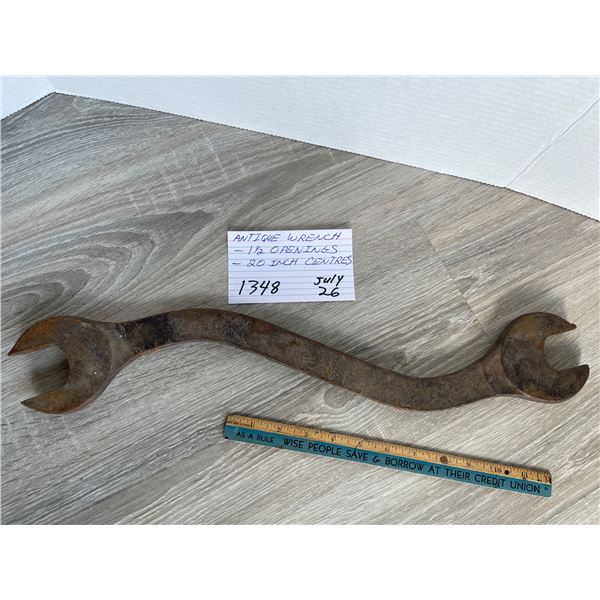 Antique large wrench 20 inch