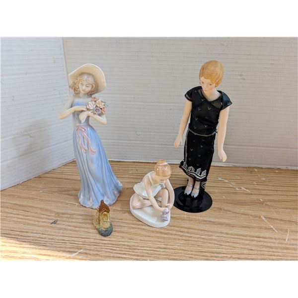 collection of Porcelain Figurines ("Gathering Flowers" "Roaring 20s" and etc.)