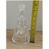 Image 2 : Lot of 3 Glass Decorative Items (1) Christmas Tree (2) Vase Design (All Good Condition)