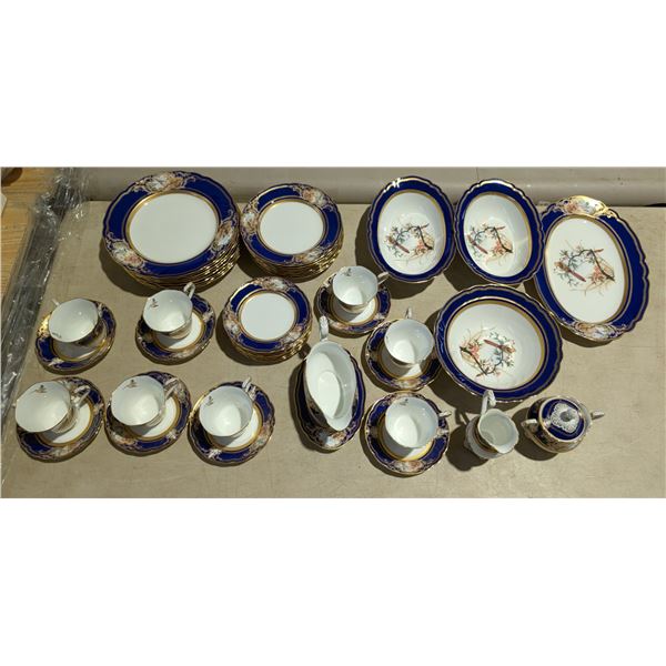 Noritake Japan Foxboro Grant Dish Set/ Delicate Bird Theme Design Diamond Collection (8) Tea cups, S