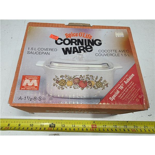 Corning ware Spice O life 1.5L sauce pan # A-1 1/2-8-S sealed new in box