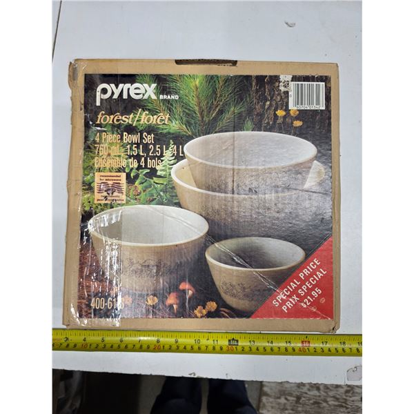 Pyrex forest 4 piece bowl set # 400-61-S