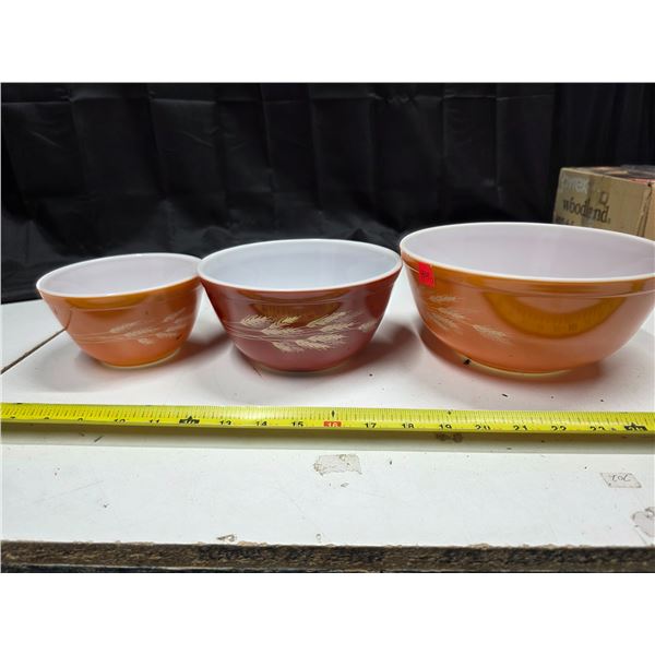 Pyrex autum harvest 3 piece bowl set # 300-49-S