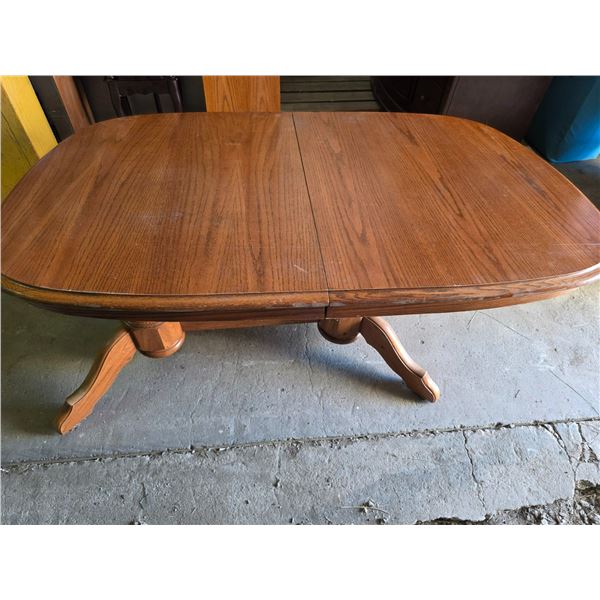 Wood table with leaf- 40" by 75" by 36"H- in pieces