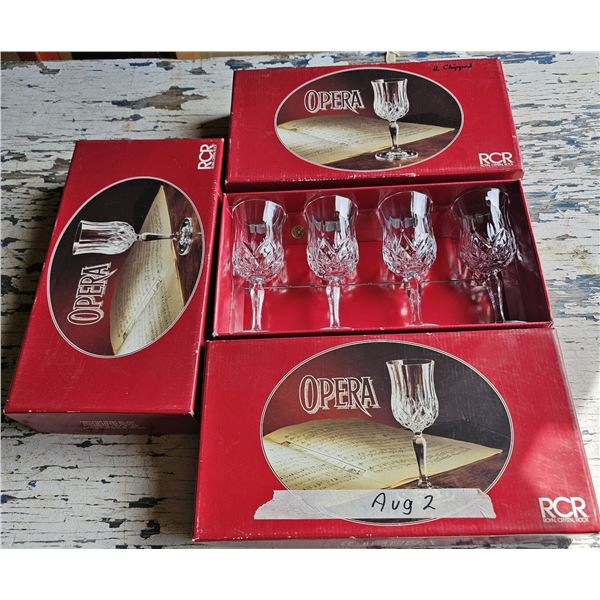 Opera Crystal Wine Glasses X3