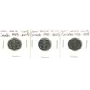 Image 1 : (3) 1945-2005 Canadian 5 Cents Coin.