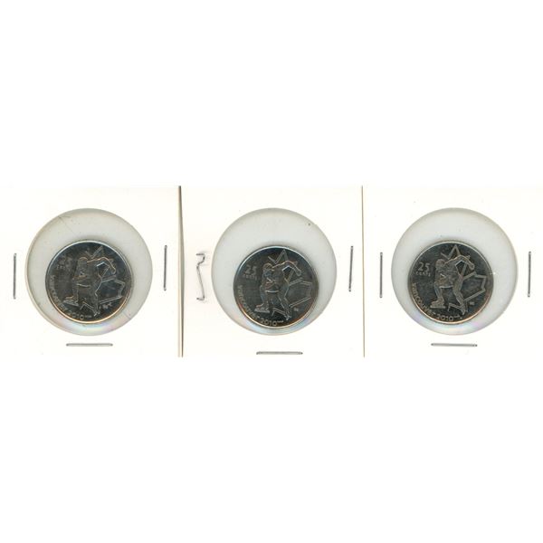 (3) 2010 Canada Vancouver 25 Cents Coin.