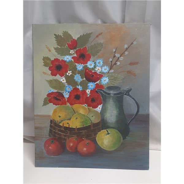 Acrylic Painting - Still Life by D Lee in April 1996. (16" x 20")