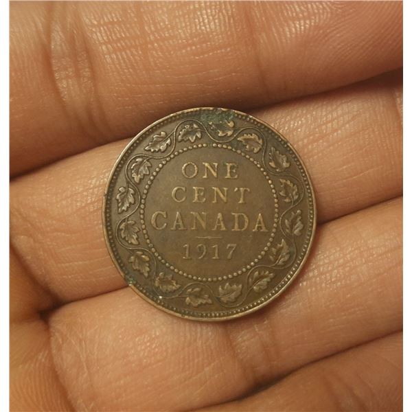 1917 Canadian Large One Cent.