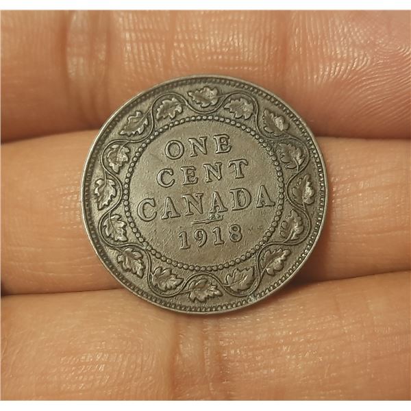 1918 Canadian Large One Cent.