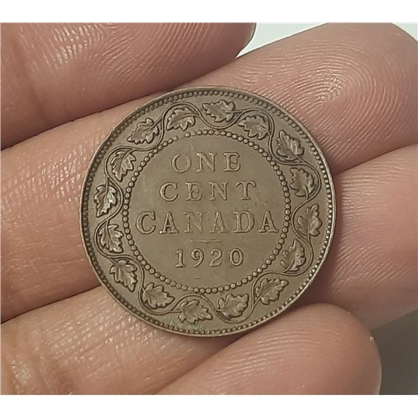 1920 Canadian Large One Cent.