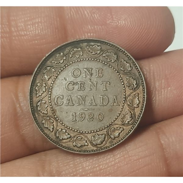 1920 Canadian Large One Cent.