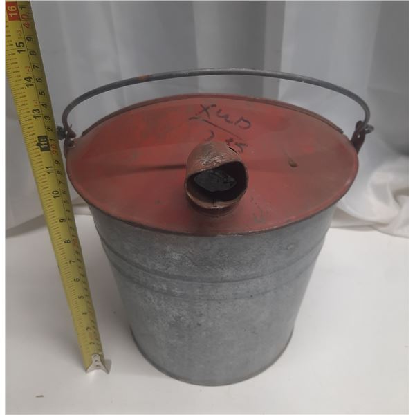 Vintage Galvanized Steel Bucket.