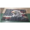Image 1 : U.S.A  Patriotic Bald Eagle Flag. (56" x 34")