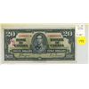 Image 1 : 1937 $20. Coyne-Towers signatures. K/E Prefix. BC-25c. VF with writing.