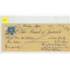 Image 1 : Bank of Toronto cancelled cheque from Wolseley, Sask. dated 1979 for $4.37 from the Women’s