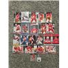 Image 1 : Calgary Flames Hockey Card Lot (21 cards) featuring Theo Fleury rookie card (1989 O-Pee-Chee # 232)