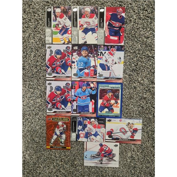 Montreal Canadians Hockey Card Lot (13 cards)