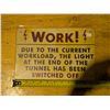 Image 1 : Tin Sign Approx. 8"x11" WORK