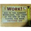 Image 2 : Tin Sign Approx. 8"x11" WORK