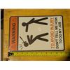 Image 2 : Tin Sign Approx. 8"x11" WARNING