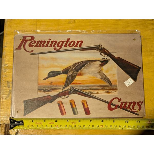 Tin Sign Approx. 8"x11" RAMMINGTON