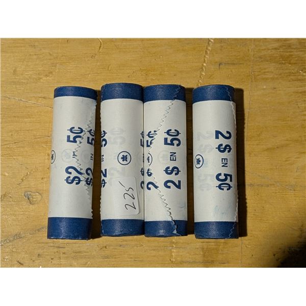 4 Rolls of 2005 5 Cent Canadian BU 1945-2005 "V"