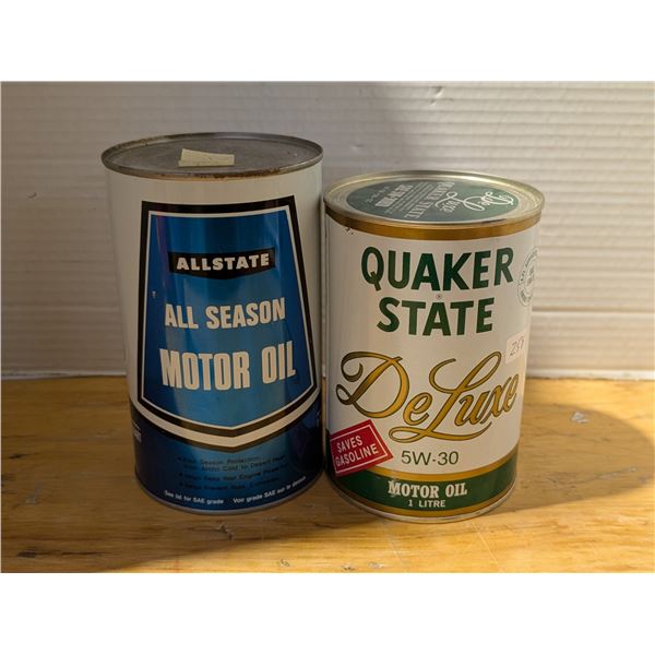 Empty Quaker State and All State Can