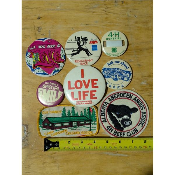 1970s Buttons + Crests
