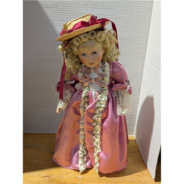 Vintage Porcelain Doll Original Box 17"