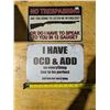 Image 2 : Tin Sign Aproxx. 8"x11 3/4" NO TRESSPASSING + ADD