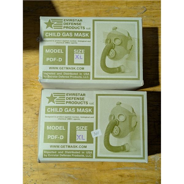 (2) Vintage SAS Masks Children XL Original Boxes