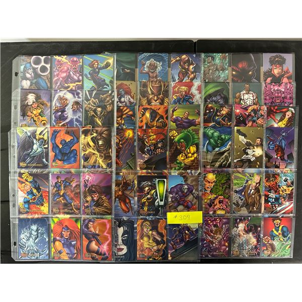 Marvel onslaught set of cards in binder