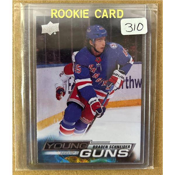 Braden schneider roockie hockey card