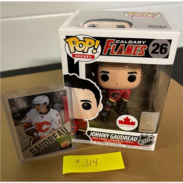 Johnny gaudreau Funko pop and card