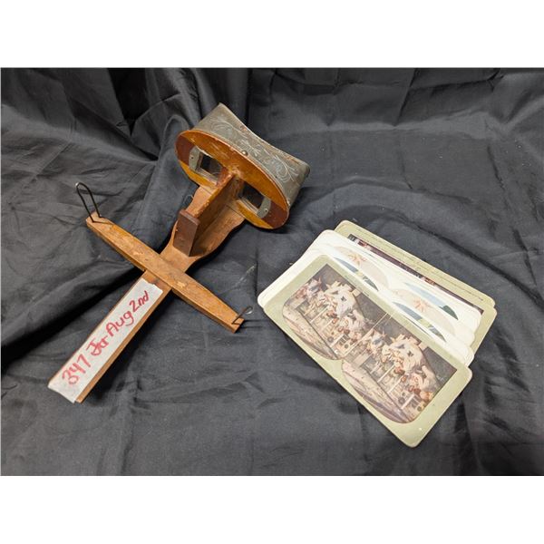 Vintage Perfecscope Stereoscope Image View w/ Collection of Stereoscope Cards
