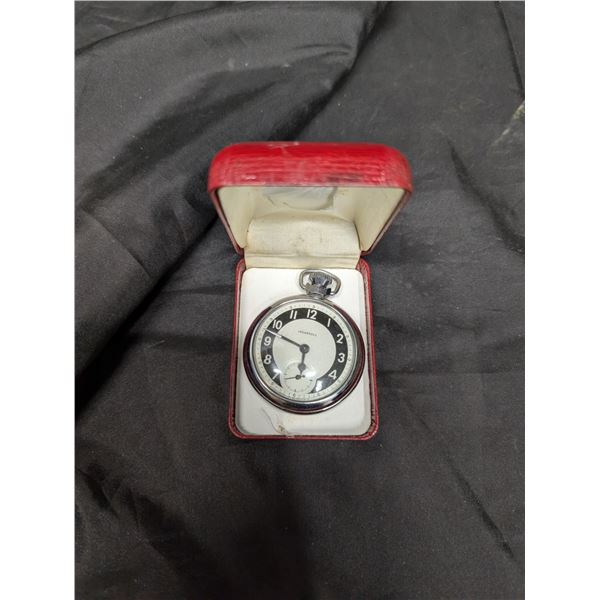 Vintage Ingersoll Bullseye Pocket Watch w/ Case
